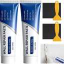 Drywal Repair Kit, 2 Pack Wall Mending Agent, Wall Patch Repair Kit with Scraper,Multi-Functional Drywall Patch Paste Repair Kit,Simple Filling of Wall Holes＆Efficient Crack Repair
