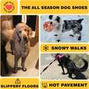 Hcpet Dog Boots, Dog Shoes for Large Dogs, Medium Dog Boots & Paw Protectors, Anti-Slip Dog Booties for Hot Pavement Winter Snow Hiking with Reflective Straps, Black, Size 4