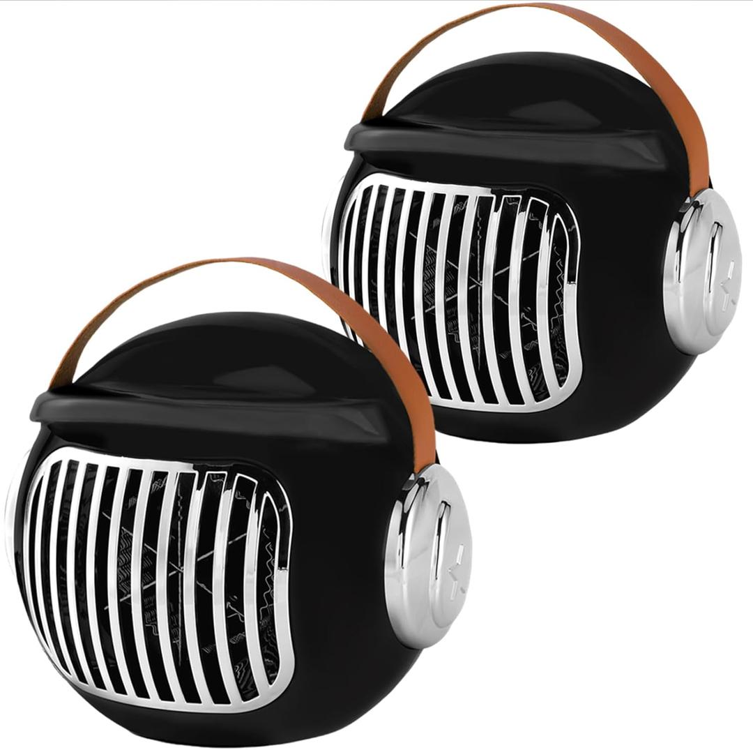 2 Pack Small Desk Heater for Office, Compact Personal Electric Heater with PTC Ceramic Fast Heating 500W, Energy Efficient for Indoor Use, Safe with Overheating & Tip-Over Protection