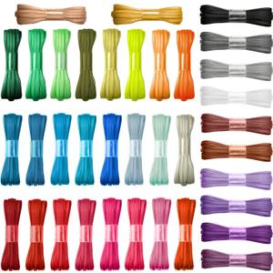 Thin Satin Ribbon 1/8 Inch Assorted Colors Small Fabric Ribbons for Crafts 36 Multi Pack 198 Yards Double Faced Solid Color Rainbow Ribbon for Gift Wrapping Sewing Hair Bows Card Making Wedding Decor