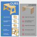 NiHome Adjustable Bamboo Toilet Stool, Squatty Potty, Fits Most Toilets 13.5"-18", Supports 220 lbs, with Multi-Angle Design and Four Levels for Adults and Kids, Relieve Constipation and Bloating