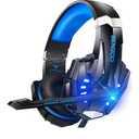 BENGOO G9000 Stereo Gaming Headset for PS4 PC Xbox One PS5 Controller, Noise Cancelling Over Ear Headphones with Mic, LED Light, 7.1 Surround Sound, Soft Memory Earmuffs for Nintendo Xbox Series X|S