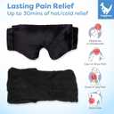 Microwavable Heated Eye Mask Dry Eyes & Migraine Relief Cap PACK- Perfect Pack for Migraine and Headache Relief, Migraine Relief Products for Sinus Pressure Relief, and Moist Heat for Dry Eyes - Black