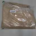 Camel Curtains 84 Inches Long 2 Panels Set, Faux Linen Textured Light Filtering Curtains for Bedroom Living Room Soft Airy Solid Rod Pocket Drapes, Camel, 2 Pcs Each 40Wx84L Inch