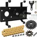Mini Bike Jackshaft Assembly Cover Kit Replacement for Coleman CT200U CT200U-EX BT200X Baja Warrior MB200 Axis M200 196cc 212cc 6.5HP Engine Parts 420 Chain Tensioner and Jackshaft Sprocket