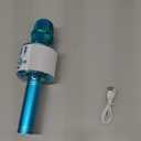 Amazmic Kids Karaoke Microphone Machine Toys for Girls Bluetooth Microphone with LED Light, Christmas Birthday Gift for Girls Boys 3 4 5 6 7 8 9 10 11 12 Year Old Kids Toys(Blue)