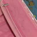 MENZOKE Kids Travel Tray for Toddler Car Seat, Lap Tray for Girl Activities with Dry Erase Board & Cooler Cup Holder, Road Trip Essentials Accessories with No-Drop Large Tablet iPad Holder Stand,Pink