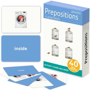 Picture My Picture Prepositions ABA Therapy Cards, 40 Real Photos, Age 3+, 5.9" x 3.9"