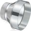 6 Inch to 4 Inch Duct Reducer Increaser Galvanized Steel Air Duct Adapter Round Crimped Pipe Connector Fitting Coupling for HVAC Ventilation Systems
