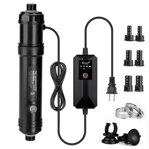 hygger Aquarium U-V Light with Timer, 360° Protective Shield Clean Light for Green Water Clean, Amphibian Aquarium Lamp Bulb for Freshwater Saltwater Fish Tank and Aquarium (9W, 60-100 Gallon)