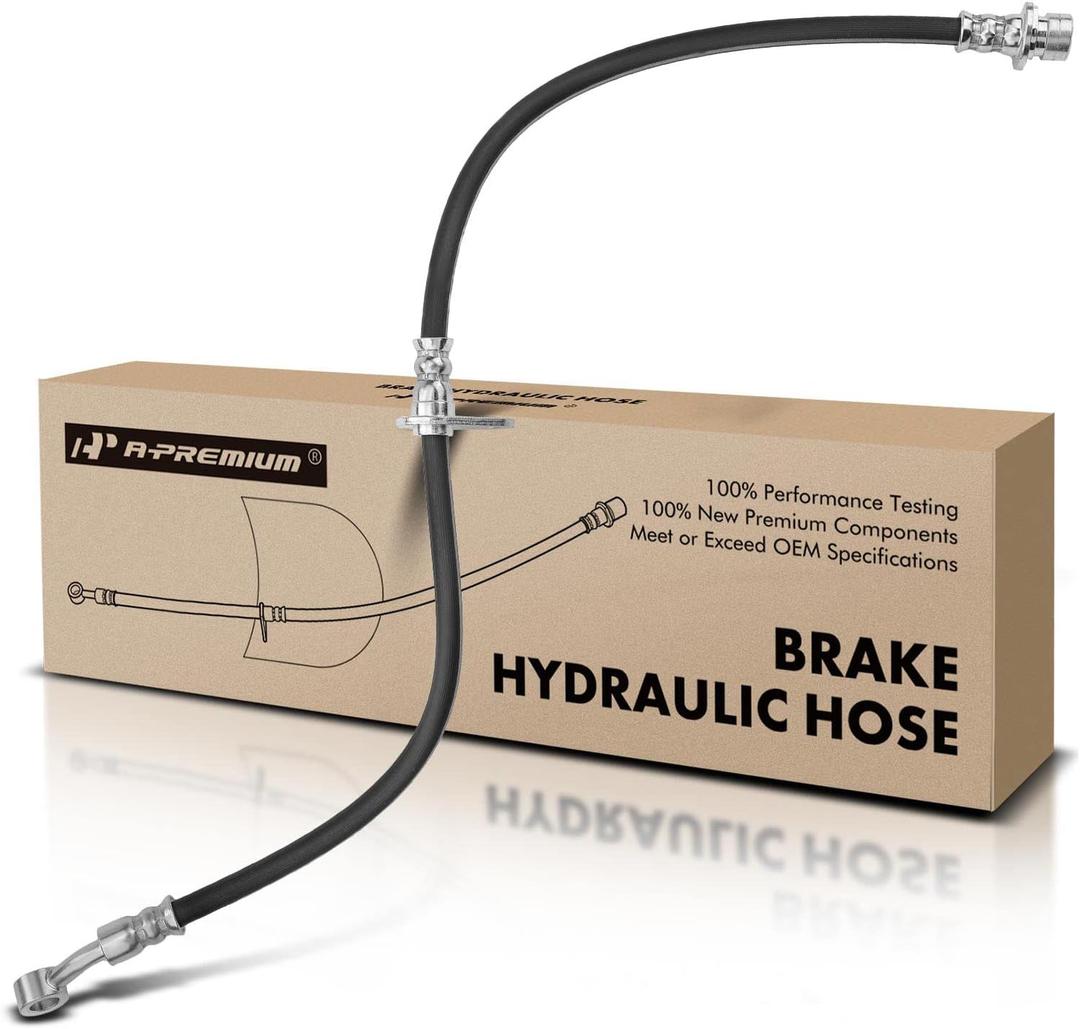A-Premium Front Driver Brake Hydraulic Hose Compatible with Select Honda Models - Civic 2003 2004 2005 L4 1.3L - Replace# 01465S5B000
