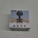 Mini Portable Stroller Fan for Travel,360 Rotation,4-Speed LED Night Light Clip on Fans Operated by Rechargeable Battery, Baby Essentials for Car Seat Beach Bed Golf Cart (Black)