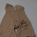 SHAPSHE Backless Shapewear Strapless Deep U Plunge Bodysuit for Women Built In Bra Tummy Control Low Back Body Shaper (Large, Tan)