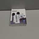 2 Pack Wireless Lavalier Microphone for iPhone iPad and Android Phone, Lapel Mic Plug and Play Wireless Mic Noise Reduction Mini Microphone for Video Recording Interview Podcast Vlog YouTube Tiktok (Without Case, Black)