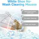 2 x Suede and nubuck cleaner, New suede shoe cleaner with brush, no-rinse foam shoe cleaner kit for leather, boots, knits, canvas, nubuck, fabric, tennis