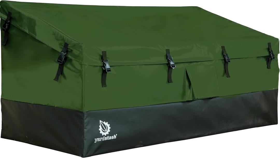 Outdoor Storage Box 143 Gallon Waterproof Deck Box, Patio Storage Box, Outside Storage Bin for Garden, Pool, Yard & Camping Heavy-Duty Deck Storage Waterproof for All-Weather Protection