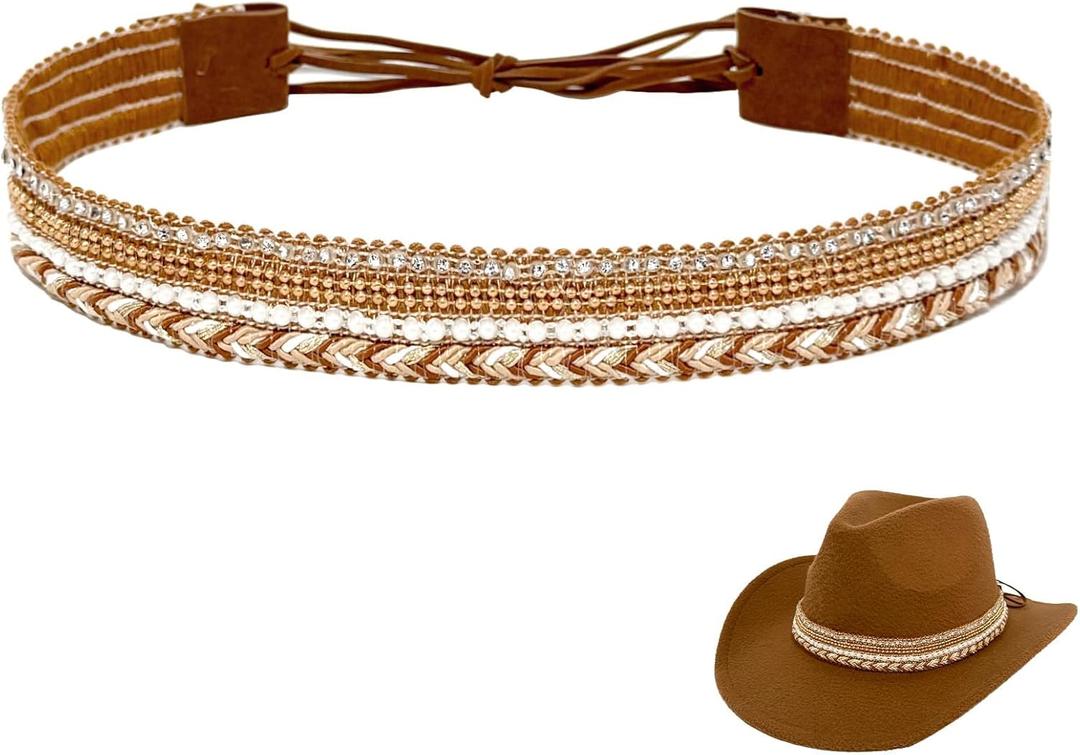 Cowboy Hat Bands for Men and Women,Hatbands Belt for Cowboy/Western/Fedora/Cowgirl Hats Multicolor