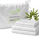 Cariloha Resort 100% Organic Bamboo Viscose Sheets - 4-Piece King Sheet Set - 18 in Extra Deep Pockets - Sateen Weave, Cooling, Hypoallergenic Luxury Sheets - Oeko-TEX Standard 100 - White