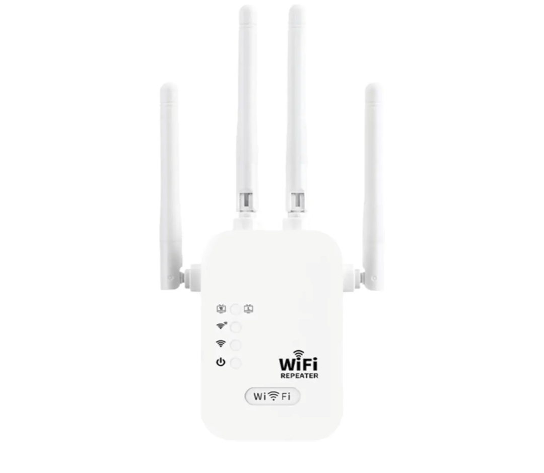 WiFi Range Extender WiFi Booster AC WLAN Extender 1200Mbps Internet Repeater with 4 External Antennas Internet Signal Amplifier Dual Band 2.4GHz and 5GHz Tp Link Hotspot Amplifier Device 1000 Ft.