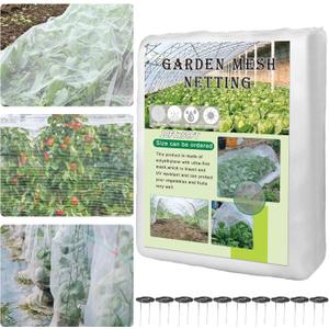 Garden Netting Plant Covers 10x50 Ft Net Ultra Fine Mesh Protection Netting for Vegetable Plants Fruits Flowers Crops Greenhouse Row Cover Raised Bed Barrier Mosquito Net Screen Protection Net Cover