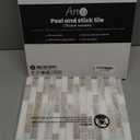 Art3d 10-Sheet Heavy-Duty Peel and Stick Backsplash, Waterproof Wall Tiles Stick on Kitchen Backsplash Living Space, Beige & White (12 x 12 Inch)