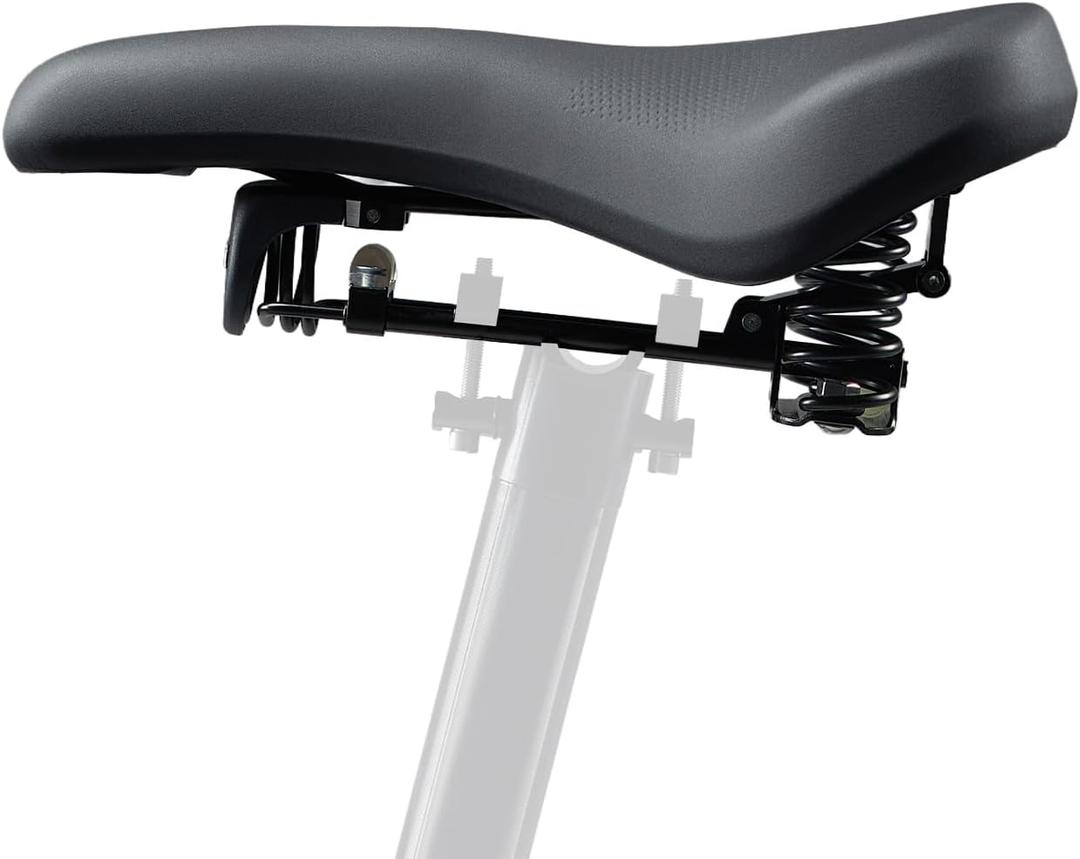 1 Suspension Bike Saddle  Full-Floating Shock Absorption, Extra-Wide Ergonomic Bicycle Seat for City, Commuter, E-Bikes & Exercise Bikes, Waterproof, Universal Fit