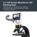 Celestron LCD Digital Microscope II 3.5" Screen 5MP Camera 40x1600x Magnification Rotating Head SD Card Included TV Output Ideal for Slides, Labs, Classrooms, Biology, Education