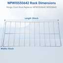 2Pcs WPW10550642 Range Oven Rack Replacement for Whirlpool WFG32000MS Stove Oven, 25x15 inch 304 Stainless Steel W10550642 Oven Rack for Amana WFG320M0BS3, WFG505M0BS3, AGR3130BAW, AGR4230BAB Stove