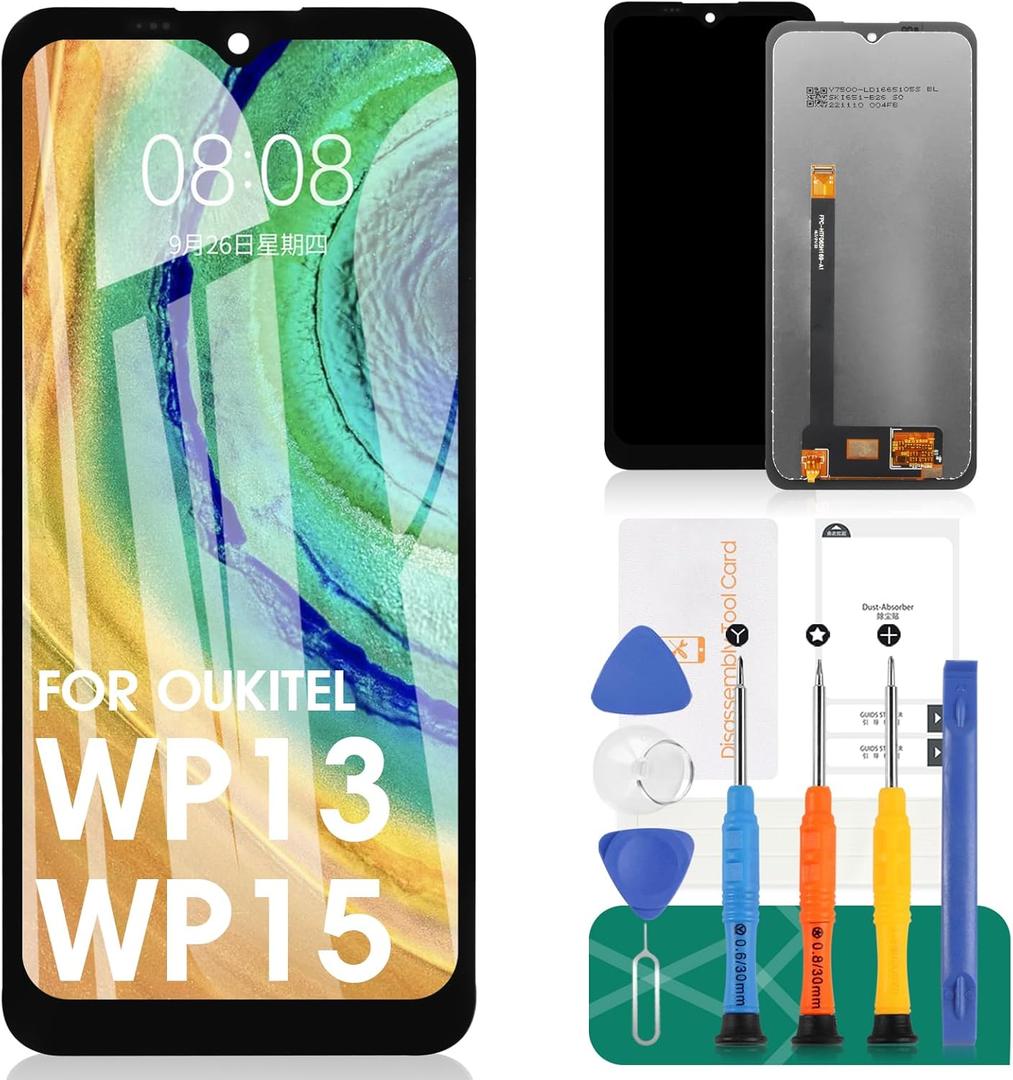 for Oukitel WP13 Screen Replacement for Oukitel WP15 LCD Digitizer Repair Kits for Oukitel WP13/WP15 Touch Screen Display Assembly Repair Parts