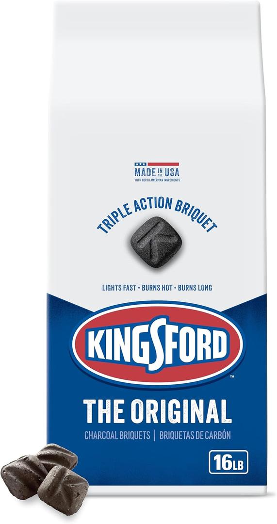 Kingsford Original Charcoal Briquettes, BBQ Charcoal for Grilling, 16 Pounds (Package May Vary)