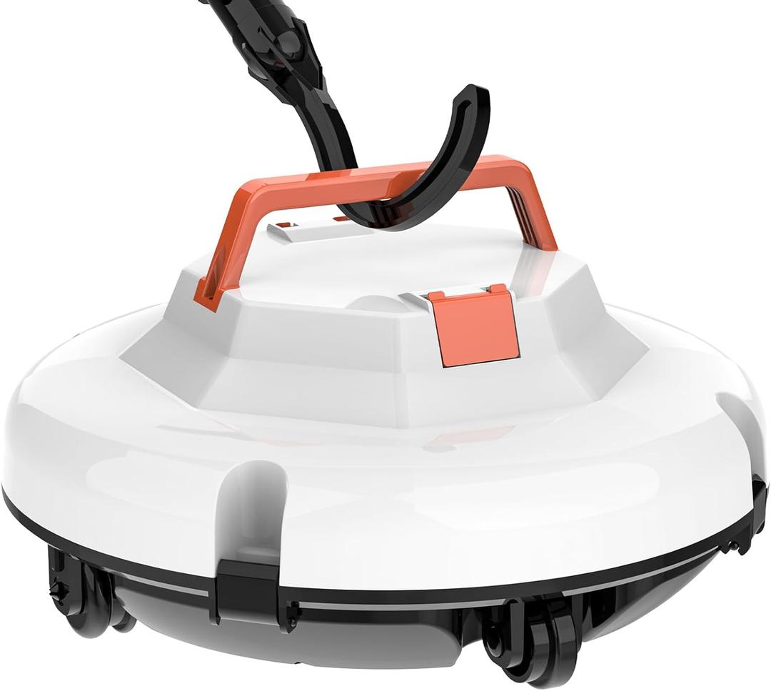 2025 Cordless Robotic Pool Cleaner - 120 Mins Automatic Pool Vacuum for Above Ground Pool & In - Ground Flat Pools up to 1000 Sq.Ft, Robot Pool Cleaner with Self - Parking Tech (Orange)
