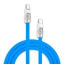 chubbycable Chubby 2.0 USB C 240W Fast Charging Cable Silicone Soft Durable USB C Cable Extra Thick Charger Cord Compatible with iPhone 17-15 Series iPad, Blue, Type-C to Type-C, 6.6FT
