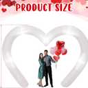 Shappy 9 ft Wedding Inflatables Outdoor Decorations Heart Blow up Inflatable Archway with Build in LEDs for Indoor Outdoor Lawn Yard Garden(White)