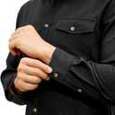 Lion Nardo Flannel Shirt for Men Long Sleeve Mens Dress Shirts Cotton Casual Button Down Shirt Big Work Shacket Jackets (Black)