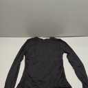 EasyGala Women's Double Lined Long Sleeve Shirts Crewneck Ruched Top Tight Fitted Basic Tee Fall Going Out Outfits 2026 (Medium, Black)