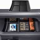 HGWEI Lower Center Console Organizer Compatible with GMC Hummer EV Pickup/SUV 2023 2024 2025 2026 Accessories, Floor Armrest Storage Box Insert Tray Interior Compartment Divider, Black