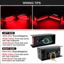 Konrali Submersible Rectangle Led Trailer Tail Lights Stop Turn Tail License Brake Running Lamps w/Steel Mounting Boxes and License Plate Bracket Guard Cover for Under 80" Trailer Boat Truck IP68 12V