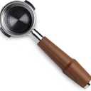 58mm Bottomless Portafilter for E61 Group Head | Professional Barista-Grade Naked Portafilter | Compatible with Rocket, Lelit, Ascaso, Profitec, ECM, Flair 58 & More (Walnut)