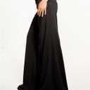 MakeMeChic Women's Y2k Wide Leg Ruched Foldover Drawstring Pants Low Waist Palazzo Trousers (Black, S)