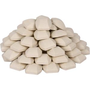 Leship Ceramic Briquettes Replacement for Turbo, Nexgrill Gas Grills, Gas Grill Briquettes Replacement for Lava Rocks, 50-Piece, 2 x 2 inches