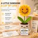 Handmade Positive Sunflower Doll Crochet Youre My Sunshine Positive Gift for Friends, Family, Coworkers, Mom, Grandma, Women Flower Desk Decor for Christmas, Birthday, Appreciation
