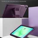 MoKo Case Fit Galaxy Tab A11 Plus/ A9 Plus 11-Inch 2026/2024, Shockproof Full Body Rugged Stand Back Cover with Built-in Screen Protector for Galaxy Tab A11+/ A9+ Tablet, Dark Purple