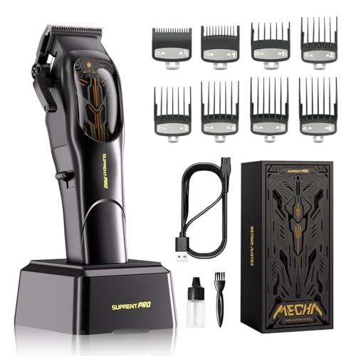 Hair Clippers Professional for Men- High Torque Brushless Motor with Diamond-Like Carbon Coating Ceramic Blade, Mens Cordless Hair Clippers Set for Barbers with Charging Base