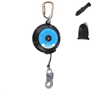 26FT Shemior Web Self Retracting Lifeline, No Tangle Lightweight Housing SRL, Self Retractable Safety Lanyard, Fall Arrest Protection PPE Gear for Roofing Construction, OSHA/ANSI Compliant