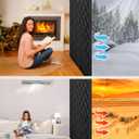 Magnetic Thermal Insulated Door Curtain for 36"x 82" Doors, Heavy-Duty Oxford Fabric Door Cover for Heat Insulation, Magnetic Closure Blanket for Doorway to Keep Warm in Winter Cool in Summer