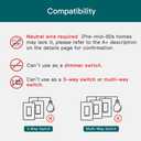 TREATLIFE Smart Light Switch Single Pole Works with Alexa, Google Home and SmartThings, 2.4GHz WiFi Timer Smart Switch, Neutral Wire Required, No Hub Required, FCC Listed, 4 Pack