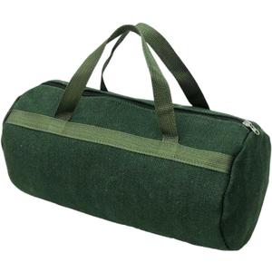 Grill Accessory Storage Bag, 24"" Extra Thick Canvas Grill Utensil Storage Bag, Double Zipper Grill Tool Storage Bag, BBQ Tool Storage Bag Carry Bag for Camping Hiking Barbecue, Dark Green