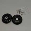 2pcs Luggage Suitcase Replacement Wheels 94mm*24mm, Rubber Swivel Caster Inline Skates Wheels 6mm Bearings Repair Kits (OD94xThk24mm/3.7x0.94in)