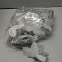 65pcs Christmas Poinsettia Artificial 5.9", Glitter Berries with Stems, Clips for Christmas Tree Decoration, Wreath Ornaments for Xmas Wedding Party Decoration(Silver)