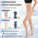 15-20mmHG Graduated Compression Pantyhose for Women Men,Closed Toe/ Open Toe /Footless Medical Compression Tights, Support Hose, Compression Leggings for Varicose Veins, Edema, 3XL
